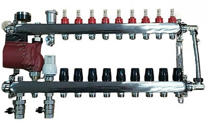 Коллектор интегрированный 9 выходов ЕСО стандартный насос