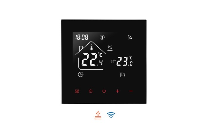 Проводной WiFi термостат TDR89 Black