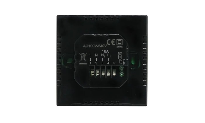 Проводной WiFi термостат TDR89 Black