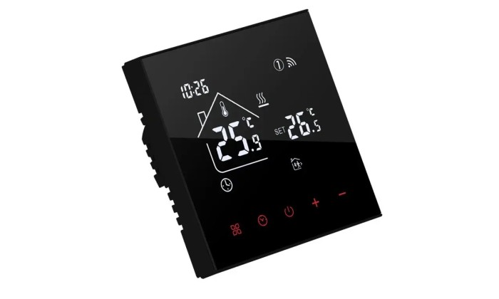 Проводной WiFi термостат TDR89 Black