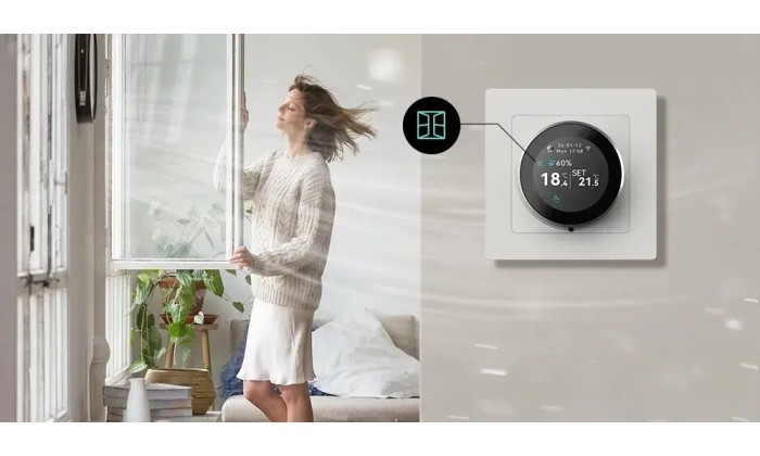 Проводной WiFi термостат TCC31 Black/White