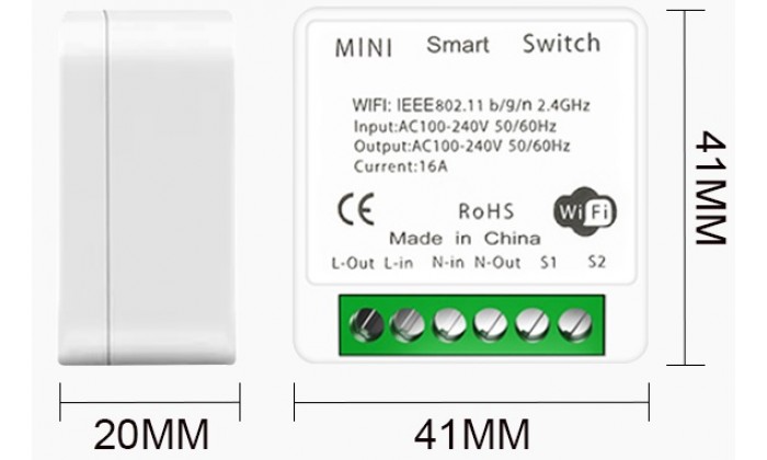 Мини-реле (переключатель) WiFi или ZigBee