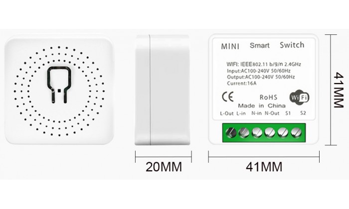 Мини-реле (переключатель) WiFi или ZigBee