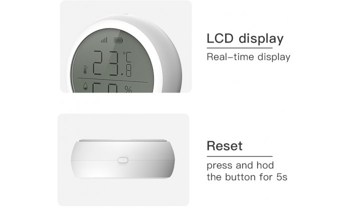 Датчик ZigBee с ЖК-экраном круглый