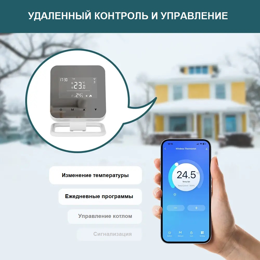 Удаленный контроль и управление термостатом